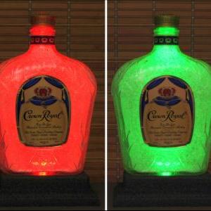 Crown Royal Whiskey 1 Liter Color Changing Led..