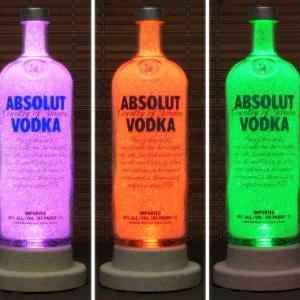 Absolut Vodka Color Changing Led Bottle Lamp..