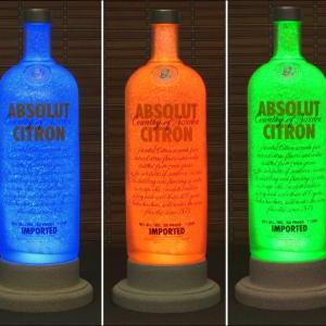 Absolut Citron Vodka Color Changing Led Bottle..