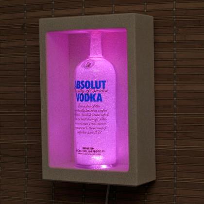 Absolut Vodka Shadowbox Sconce Color Changing..