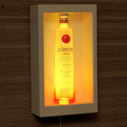 Ciroc Peach Vodka Shadowbox Wall Mount Or Tabletop..