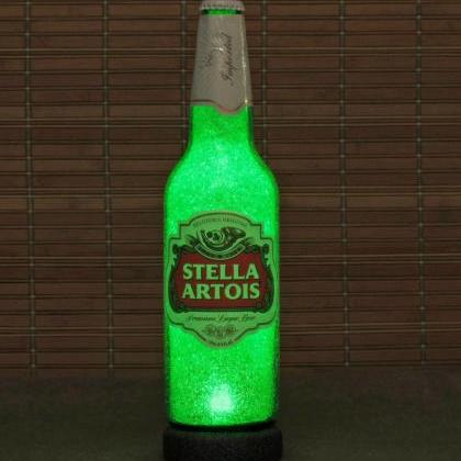 Stella Artois Led Beer Bottle Lamp Big 24oz Bar..