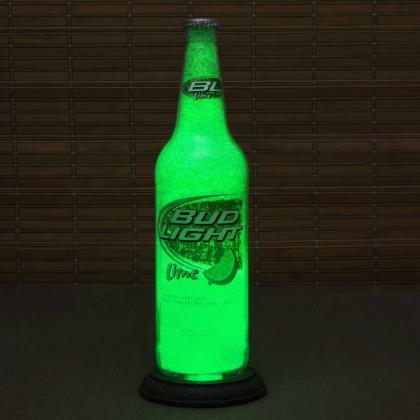 Bud Lime Beer Lamp Big 22oz. Lime Green Sparkle..
