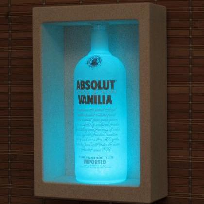 Absolut Vanilia Vodka Shadow Box Sconce Color..