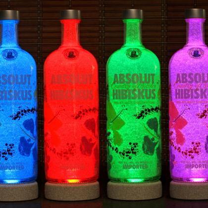 Absolut Hibiskus Hibiscus Vodka Color Changing Led..