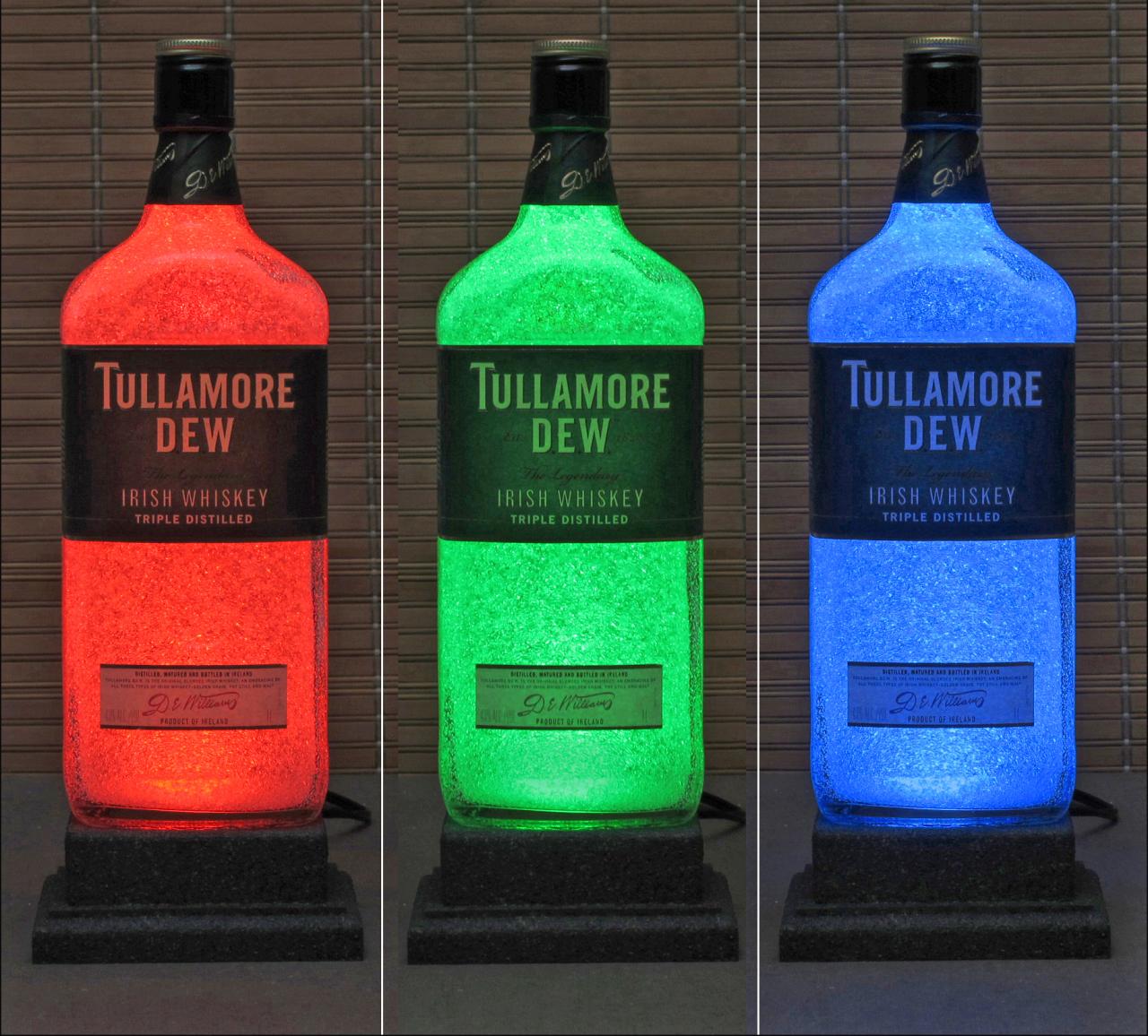 Tullamore Dew Irish Whisky Led Color Changing Bottle Lamp Light W/ Remote Bar