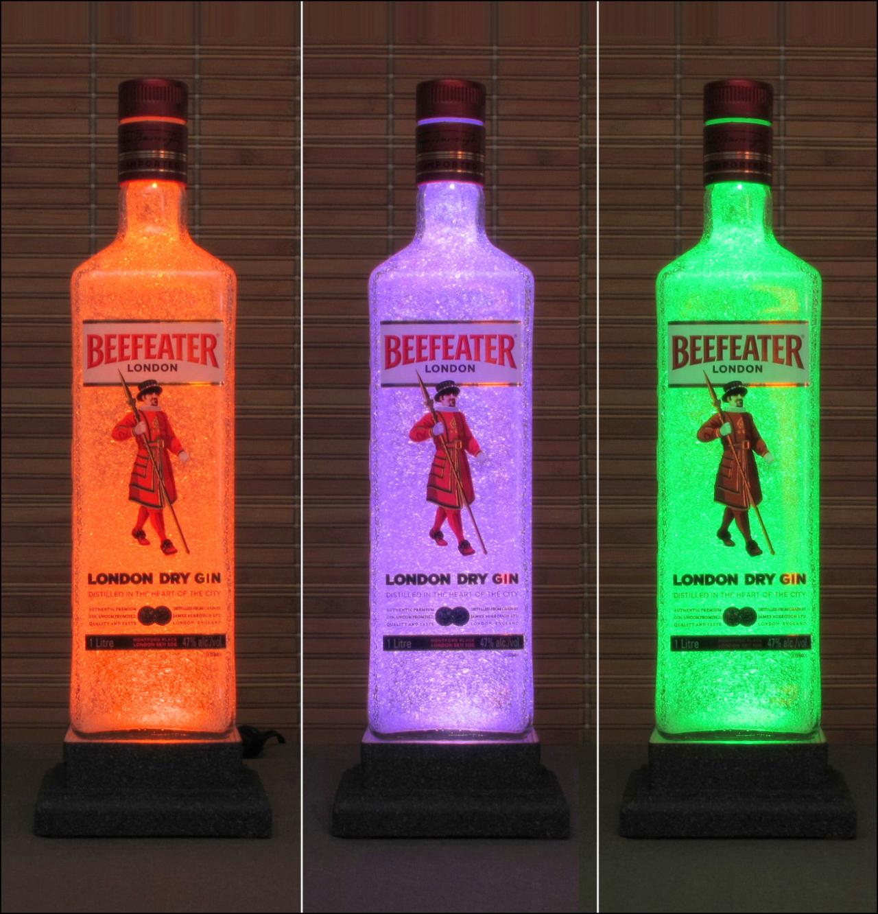 Beefeater London Gin Color Changing LED Remote Controlled Bottle Lamp Light Eco Friendly RGB LED