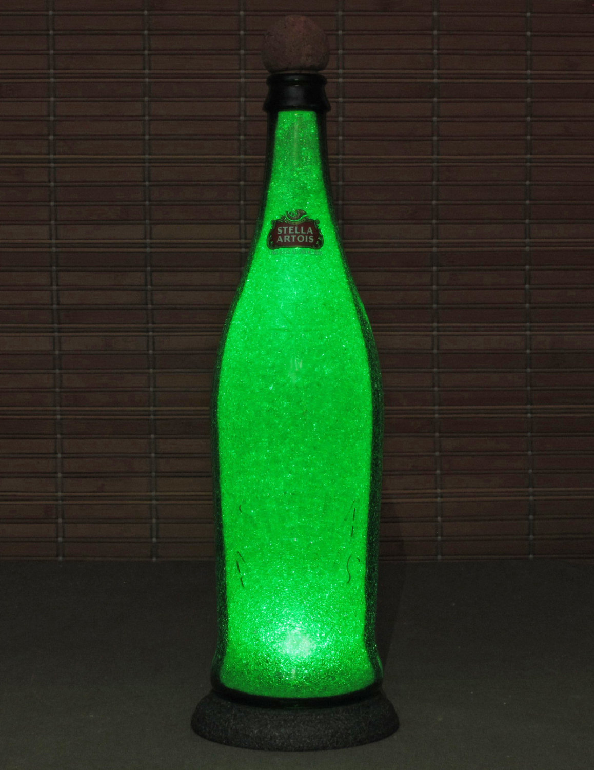 Stella Artois Holiday Bottle 750 ml Beer Lamp Light Bar Man Cave Sign St Patricks Day