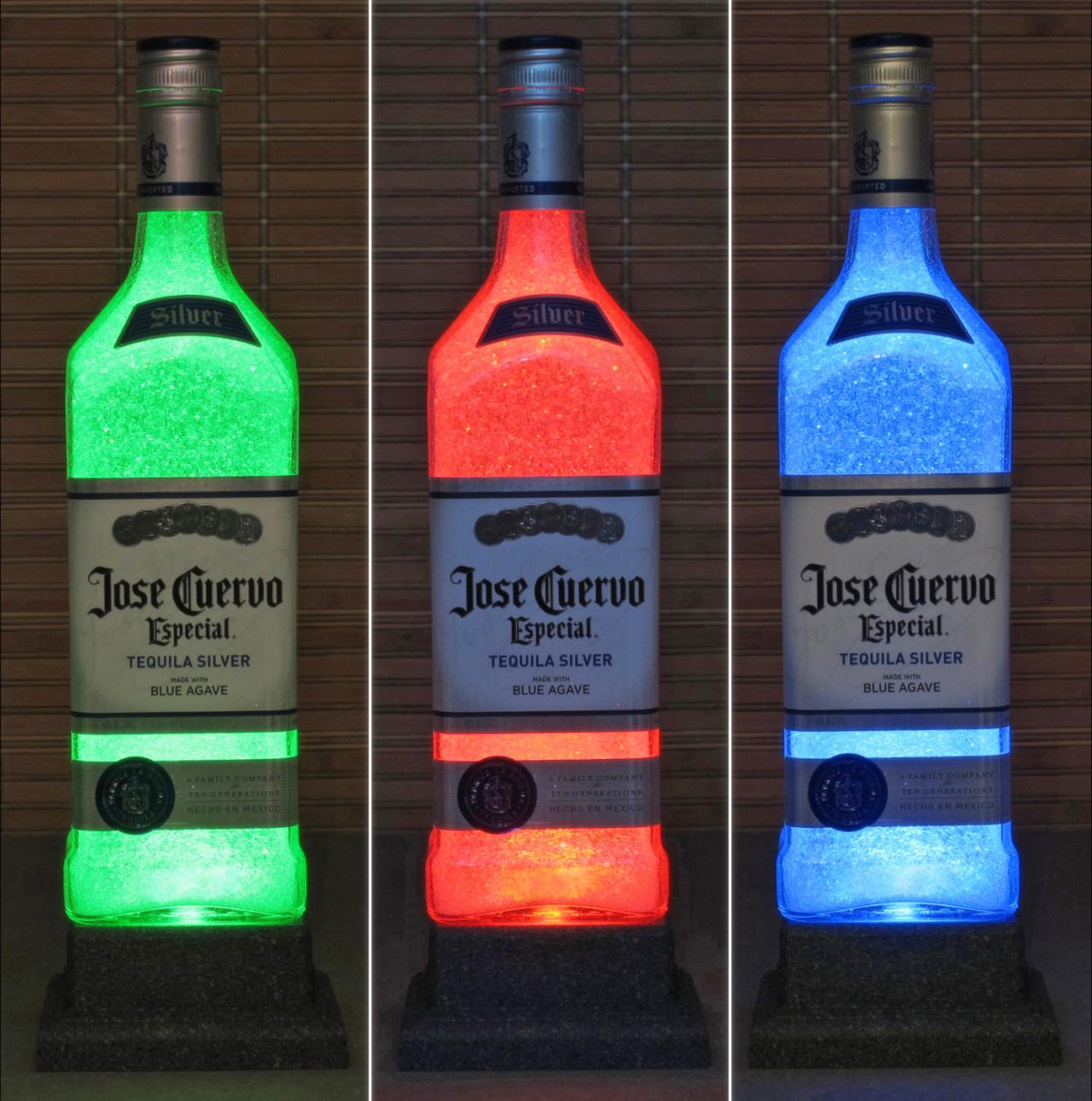 Jose Cuervo Silver Tequila Color Changing Led Remote Controlled Bottle Lamp Light Eco Friendly Rgb Led