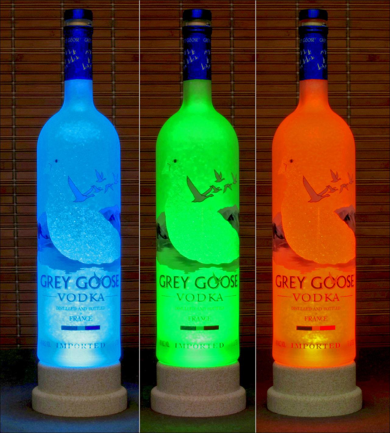 Grey Goose Vodka Color Changing Bottle Lamp Bar Light Led Remote Controlled Bodacious Bottles