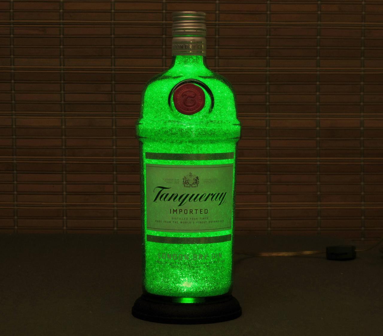 Tanqueray London Gin Bottle Lamp Bar Light Led Nightlight Bar Mancave Kitchen Decor Accent Lamp