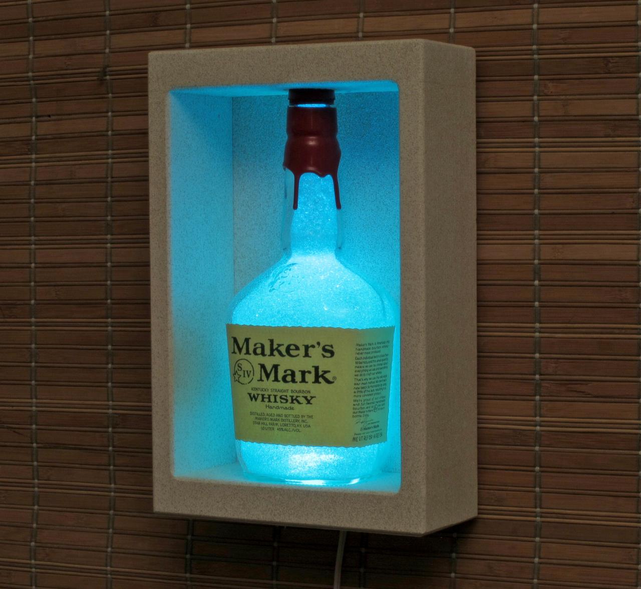 Makers Mark Whiskey Sconce Wall Mount Color Changing Led Lamp Bar Light Man Cave