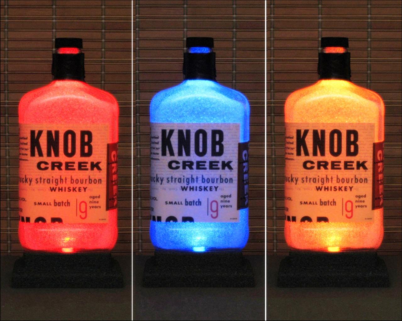 Knob Creek Kentucky Whiskey Color Changing LED Remote Control LED Bottle Lamp Bar Light Man Cave Pub Sign