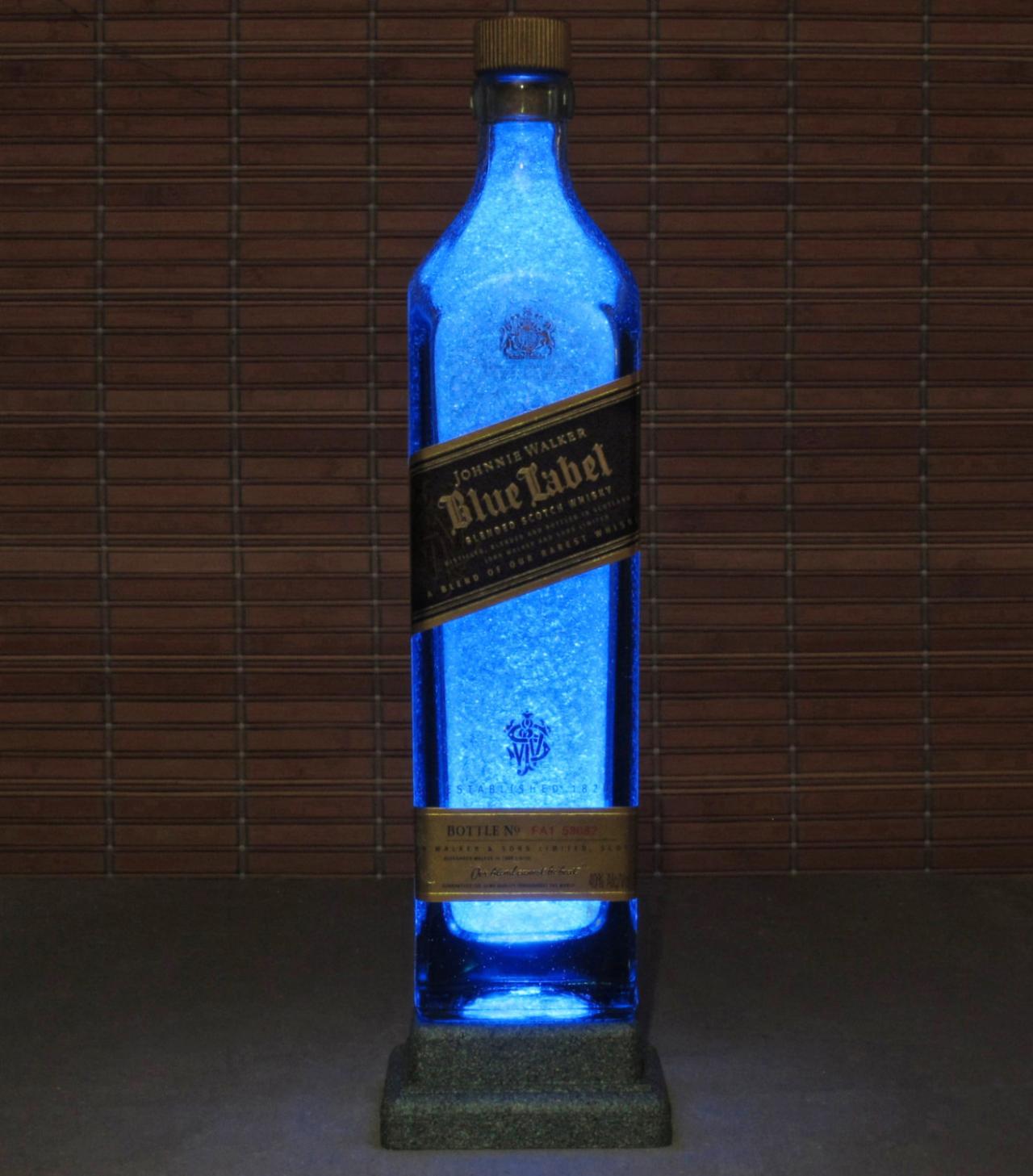 Johnnie Walker Blue Label Bottle Lamp Bar Light Led Night Light Bar Man Cave Accent Lamp