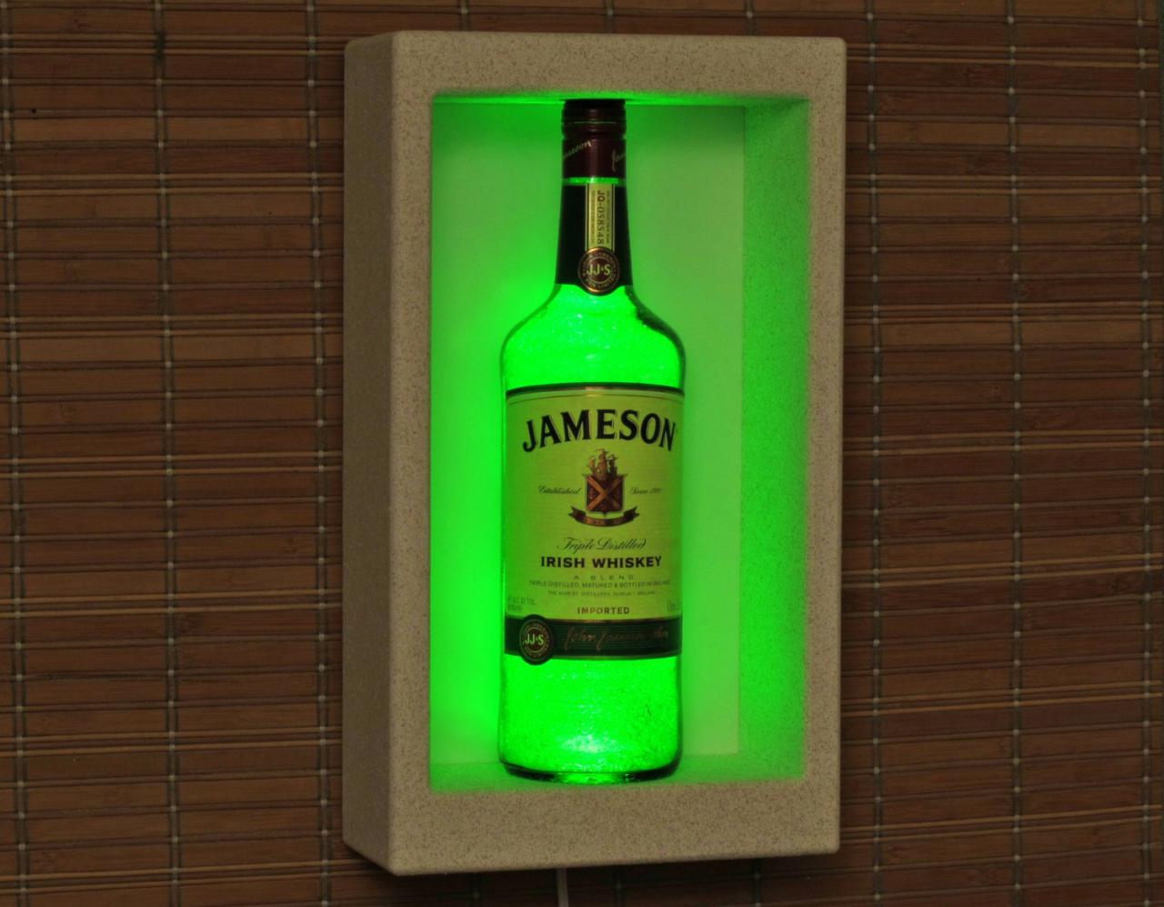 Jameson Irish Whiskey Wall Mount Sconce Liquor Bottle Lamp Accent Light Bar Man Cave Lighting Fathers Day