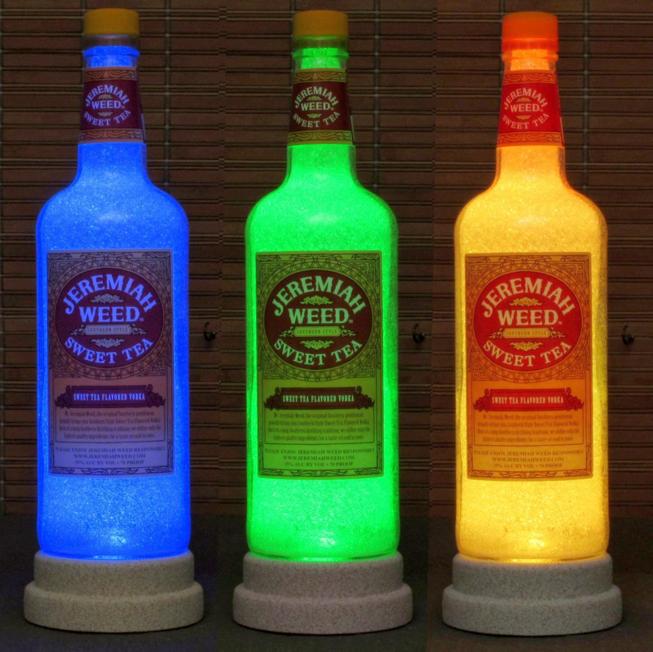 Jeremiah Weed Southern Style Sweet Tea Vodka Remote Control Color Change Led Bottle Lamp Bar Light