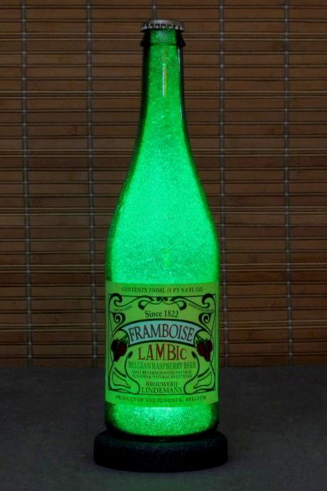 Lindemans Lambic Belgian Beer Framboise Raspberry Beer Bottle Lamp Bar Light Man cave 750ml