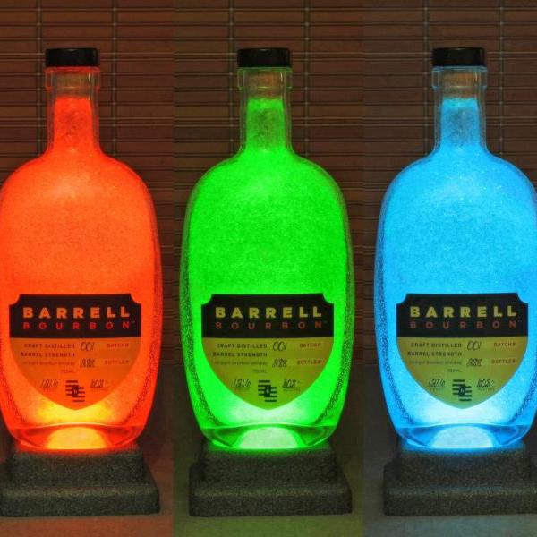 Barrell Bourbon Kentucky Whiskey Color Changing Bottle Lamp Bar Light LED Remote Controlled Eco Friendly LED Bodacious Bottles Fathers Day
